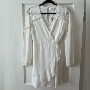 Gianni Bini White Ruffles Dress